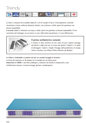 Materassi singoli e matrimoniali Cuorflex mod. Trendy offerta da €450